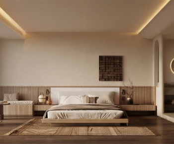 Wabi-sabi Style Bedroom-ID:380433083