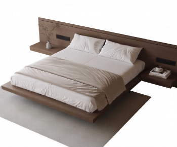 Modern Double Bed-ID:122543107