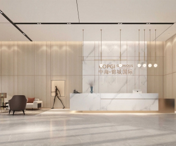 Modern Office Reception Desk-ID:987562898