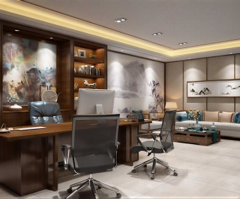 New Chinese Style Manager's Office-ID:791920907