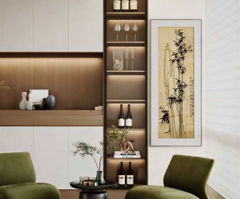 New Chinese Style A Living Room-ID:264342071