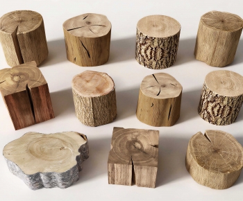 Wabi-sabi Style Stool-ID:190449951