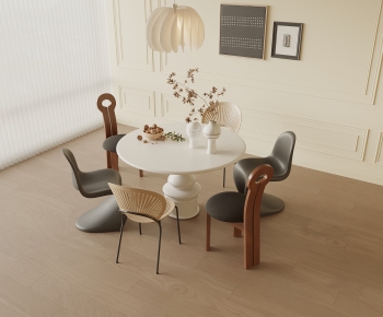 French Style Dining Table And Chairs-ID:983393918