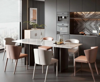 Modern Dining Table And Chairs-ID:960601097