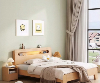 Modern Double Bed-ID:444598917