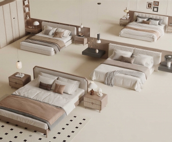 Modern Double Bed-ID:981517087