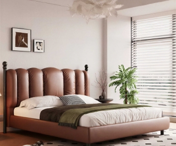 Modern Double Bed-ID:863174922