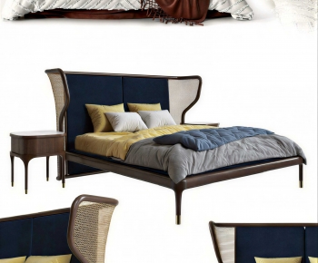 Southeast Asian Style Double Bed-ID:560580021