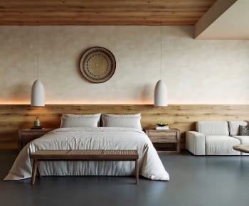 Wabi-sabi Style Bedroom-ID:888566973