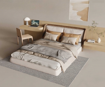 Modern Double Bed-ID:758414036