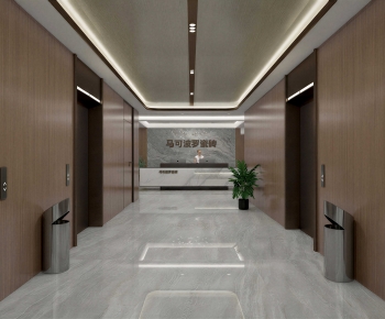 Modern Corridor/elevator Hall-ID:509852895