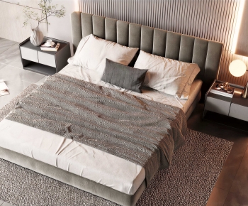 Modern Double Bed-ID:154959922