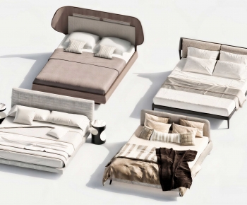 Modern Double Bed-ID:765039927