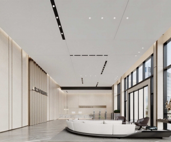 Modern Office Reception Desk-ID:745737086