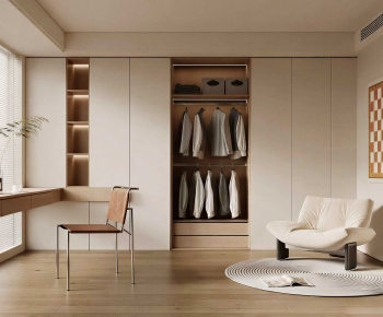 Modern Clothes Storage Area-ID:551541095