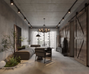 Industrial Style A Living Room-ID:408375027