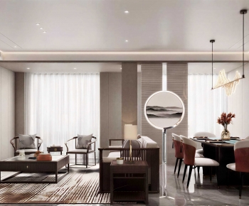 New Chinese Style A Living Room-ID:822556971