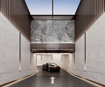 Modern Underground Parking Lot-ID:160490995