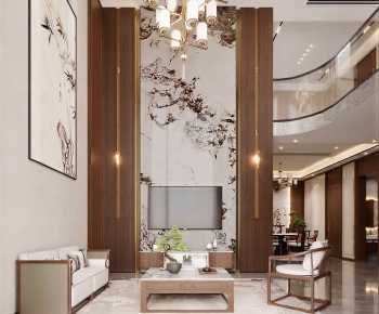 New Chinese Style A Living Room-ID:315704115