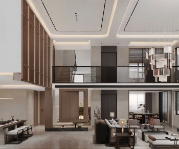 New Chinese Style A Living Room-ID:919604067