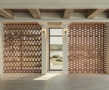 Modern Cement Brick Screen Partition-ID:639456993