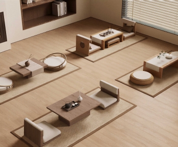 Japanese Style Tea Tables And Chairs-ID:705703973