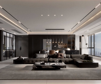 Modern A Living Room-ID:196549893