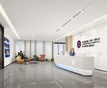 Modern Office Reception Desk-ID:740484952