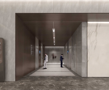 Modern Office Elevator Hall-ID:390518905