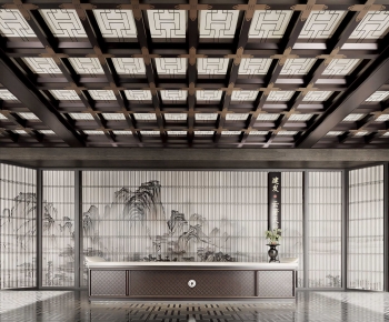 Modern Office Reception Desk-ID:888664965