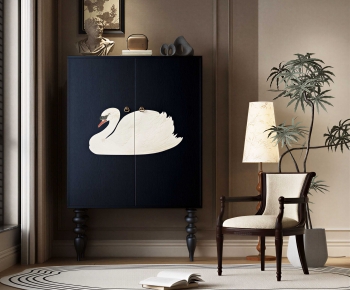 French Style Entrance Cabinet-ID:800021896