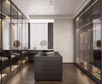 Modern Clothes Storage Area-ID:438389852