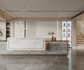 Modern Office Reception Desk-ID:599219088