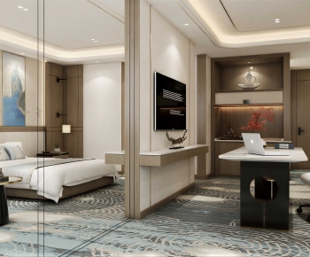 New Chinese Style Bedroom-ID:427475932
