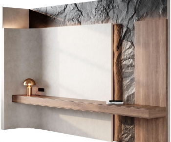 Wabi-sabi Style TV Wall-ID:272495993