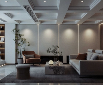 Modern A Living Room-ID:661667116