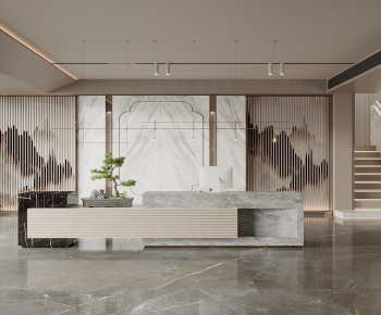 New Chinese Style Office Reception Desk-ID:209662914