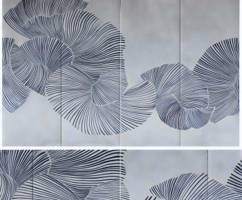 New Chinese Style TV Wall-ID:137495044