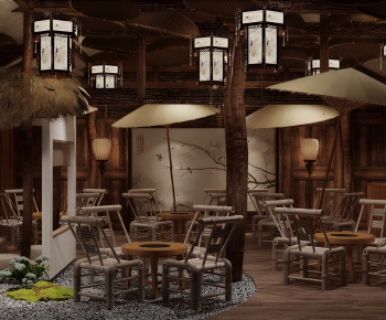 New Chinese Style Teahouse Tea House-ID:520525931