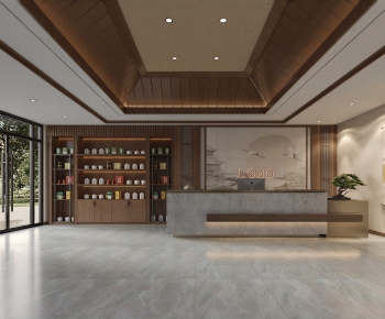 New Chinese Style Office Reception Desk-ID:606981998