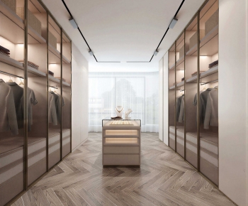 Modern Clothes Storage Area-ID:656420953