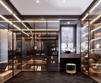 Modern Clothes Storage Area-ID:785485983