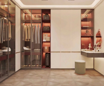 Modern Clothes Storage Area-ID:690782074