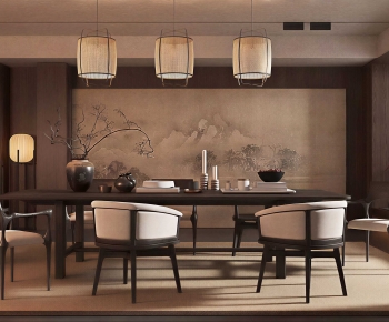New Chinese Style Dining Room-ID:231376891