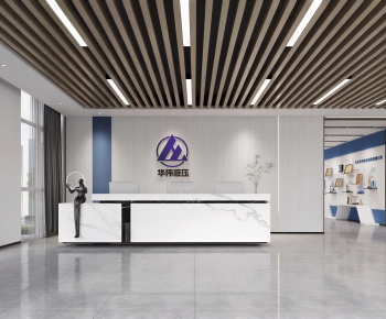 Modern Office Reception Desk-ID:608714108