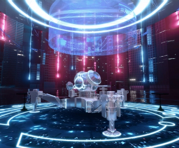 Modern Exhibition Hall-ID:611479041