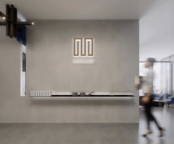 Modern Office Reception Desk-ID:883697031