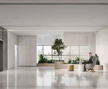 Modern Office Elevator Hall-ID:913646946