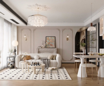 French Style A Living Room-ID:861917029