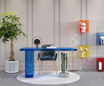 Modern Computer Desk And Chair-ID:914892916